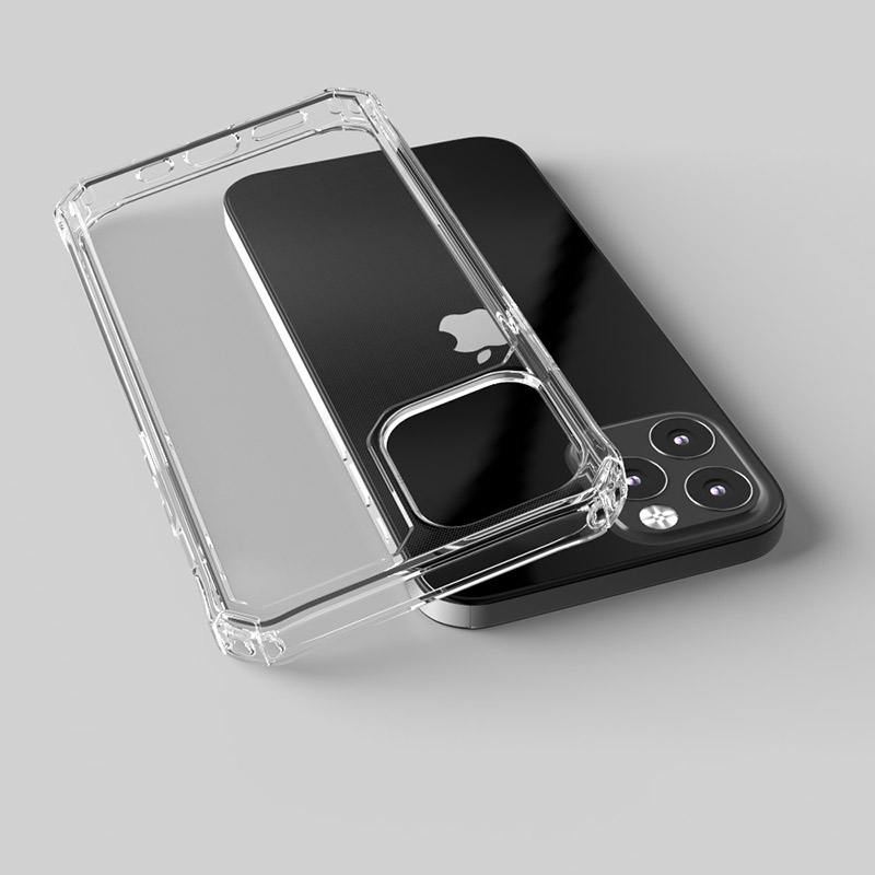 til iphone 12 etui, hot sals 2mm stødsikker rustning gennemsigtig klar tpu telefon etui til iphone se til 11 12 pro max 2020 etui blødt