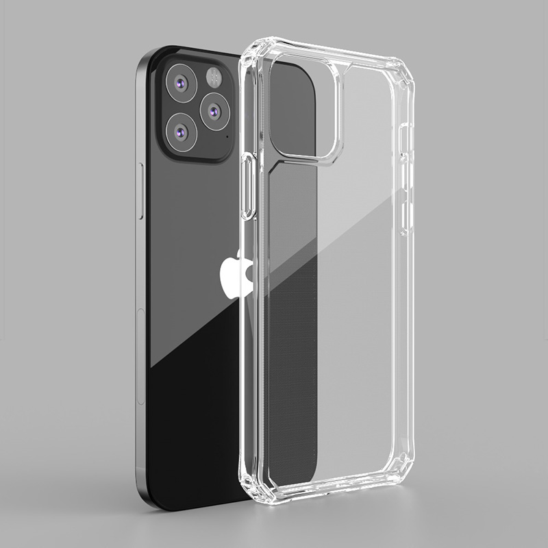 til iphone 12 etui, hot sals 2mm stødsikker rustning gennemsigtig klar tpu telefon etui til iphone se til 11 12 pro max 2020 etui blødt